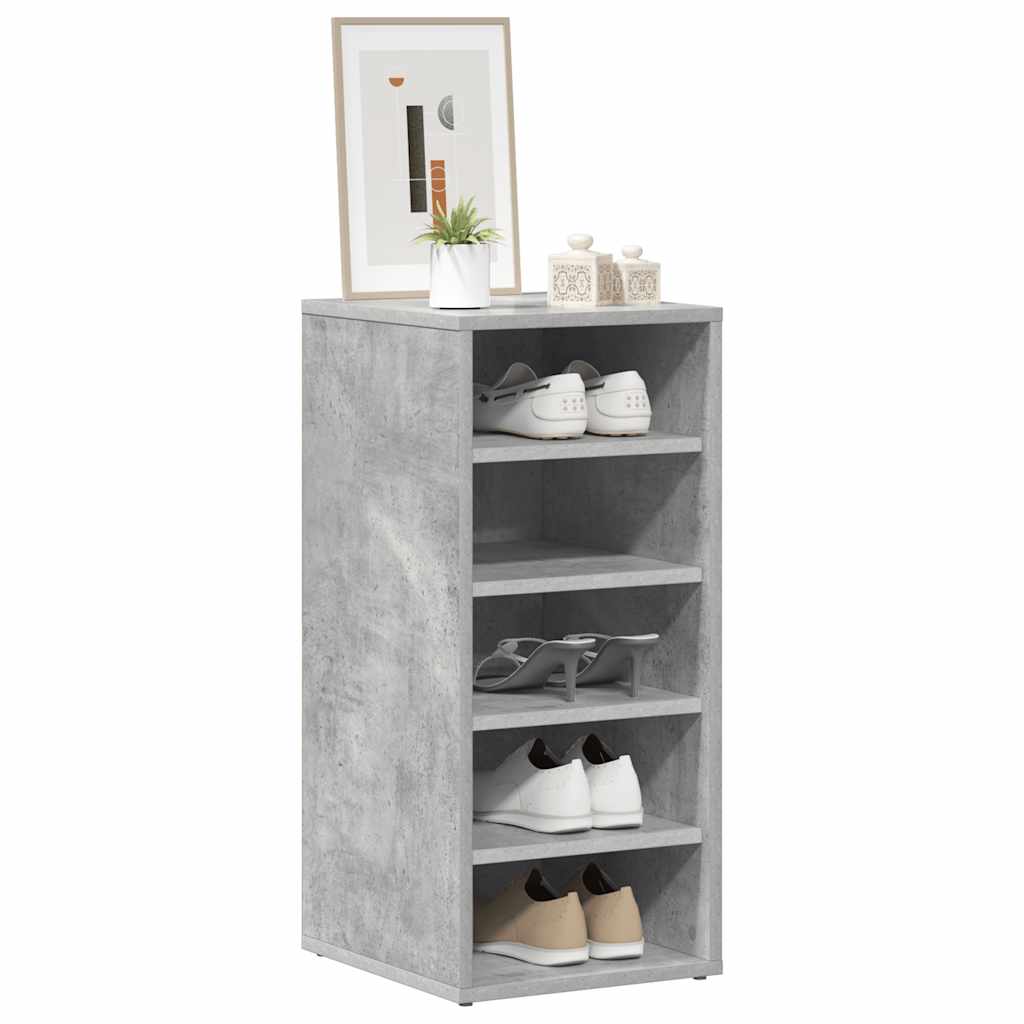2 db betonszürke szerelt fa cipősszekrény 31,5 x 35 x 70 cm