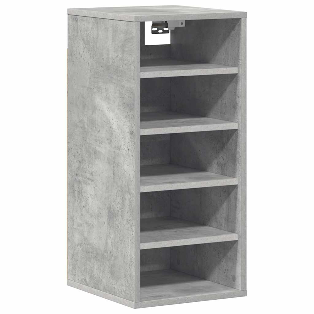 2 db betonszürke szerelt fa cipősszekrény 31,5 x 35 x 70 cm
