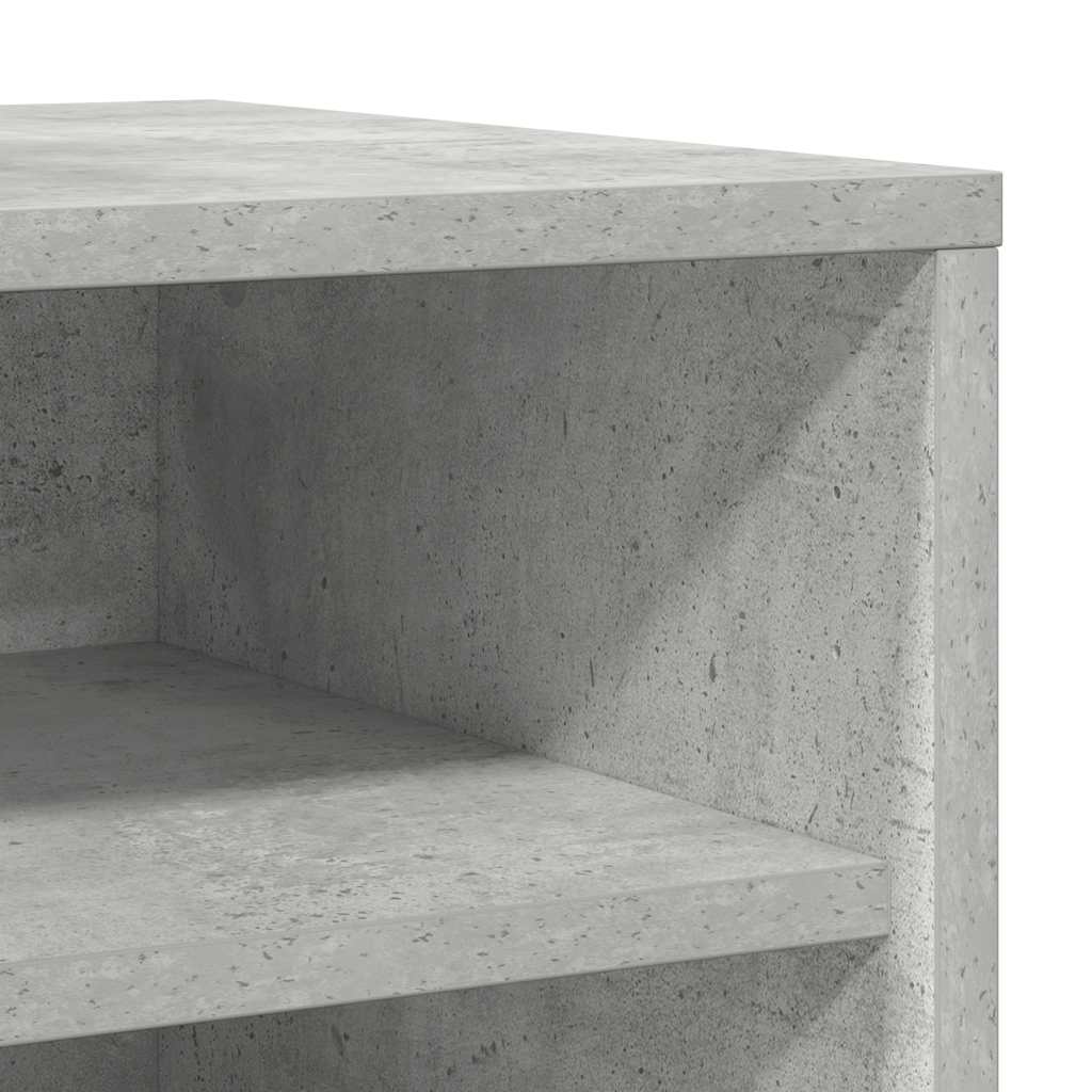 2 db betonszürke szerelt fa cipősszekrény 31,5 x 35 x 70 cm