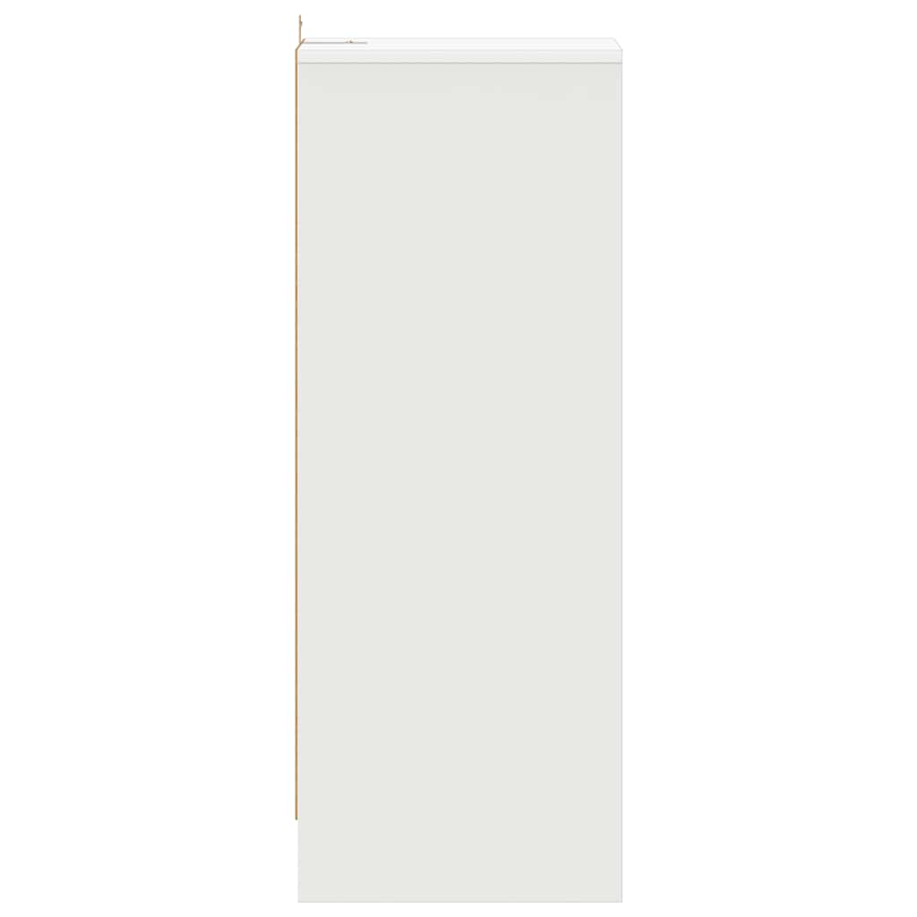 fehér szerelt fa cipősszekrény 31,5 x 35 x 90 cm