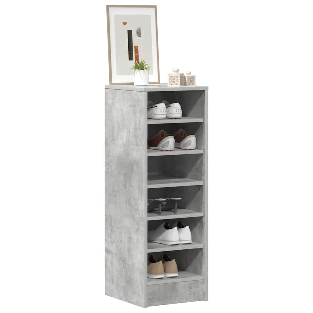 betonszürke szerelt fa cipősszekrény 31,5 x 35 x 90 cm
