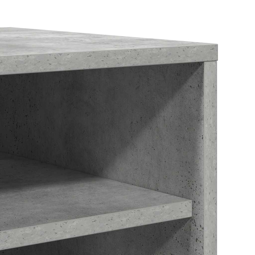 betonszürke szerelt fa cipősszekrény 31,5 x 35 x 90 cm