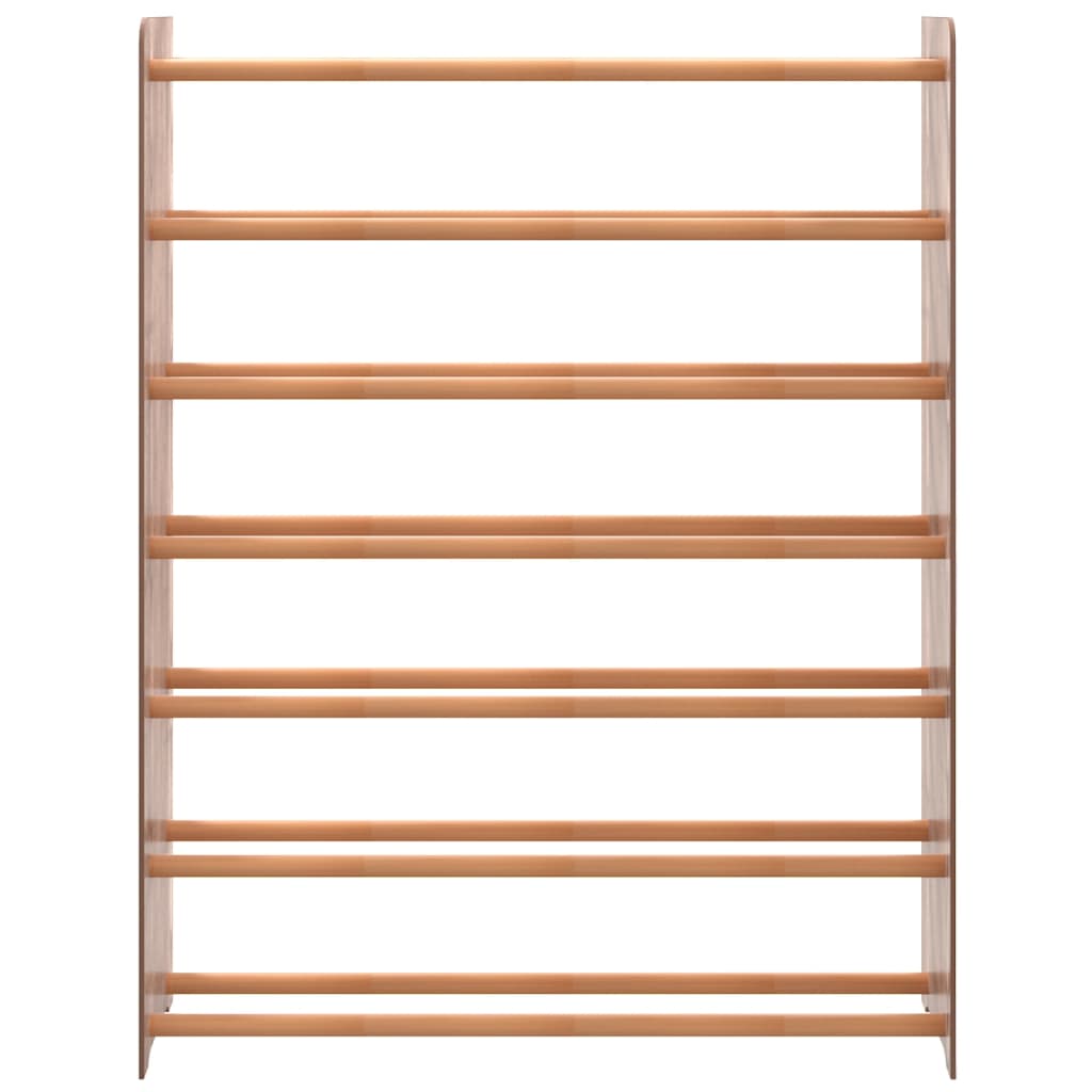 barna szerelt fa cipőtartó 90x24x117 cm