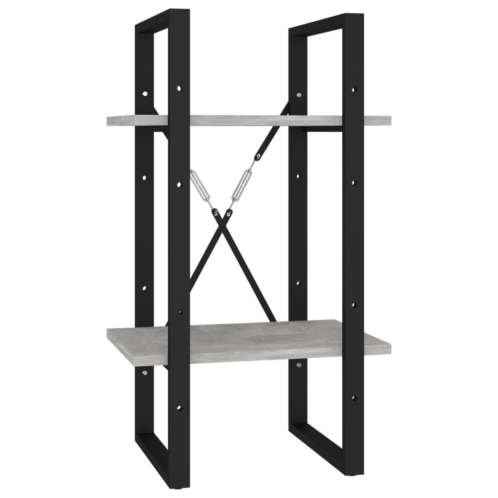 5 szintes betonszürke szerelt fa könyvszekrény 40 x 30 x 175 cm