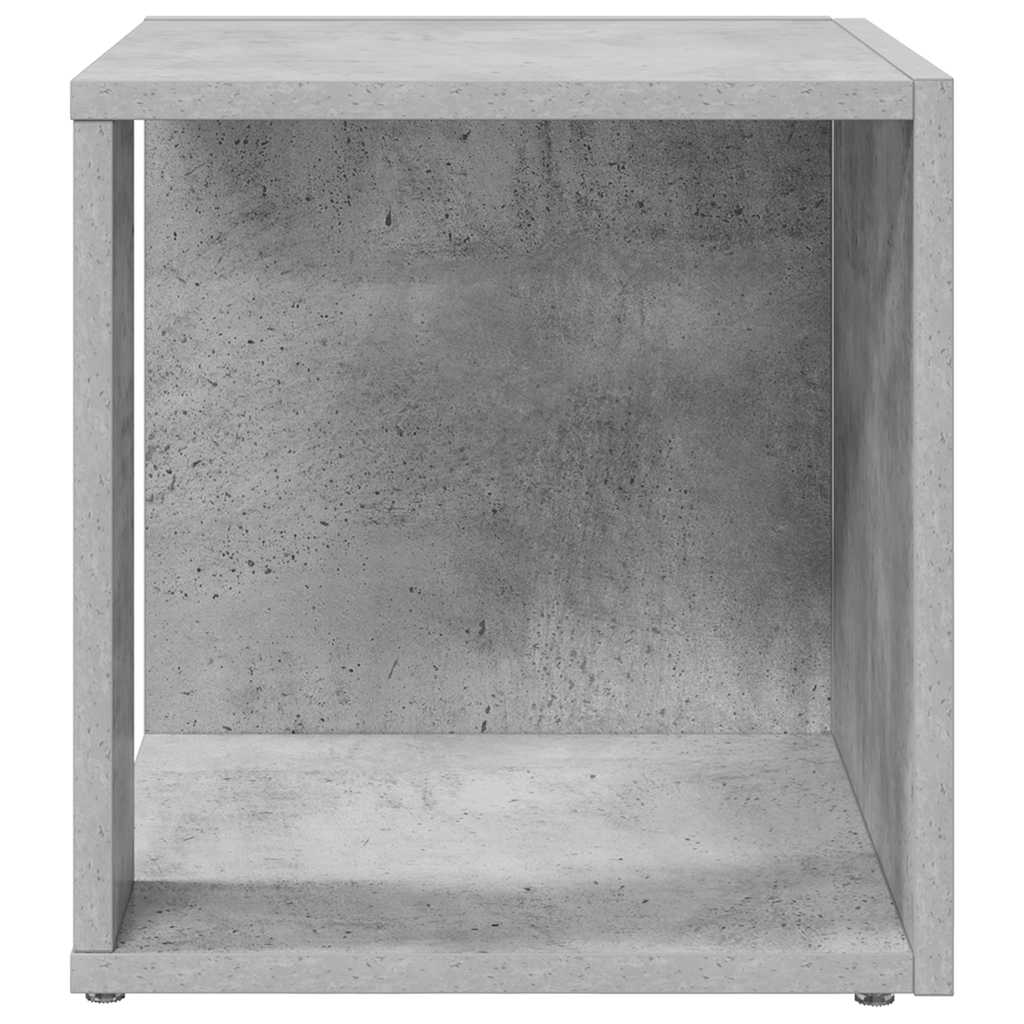 betonszürke szerelt fa kisasztal 33 x 33 x 34,5 cm