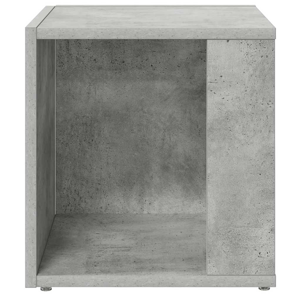 betonszürke szerelt fa kisasztal 33 x 33 x 34,5 cm