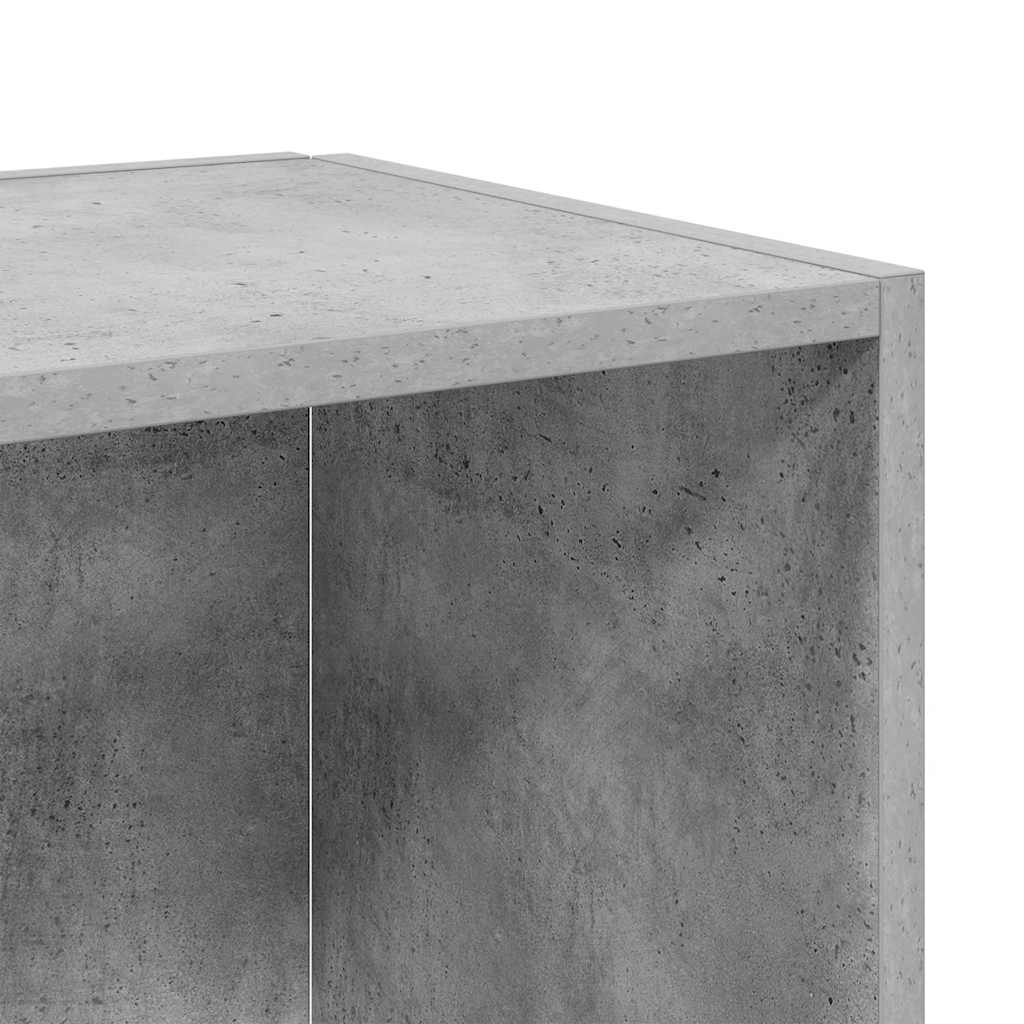 betonszürke szerelt fa kisasztal 33 x 33 x 34,5 cm