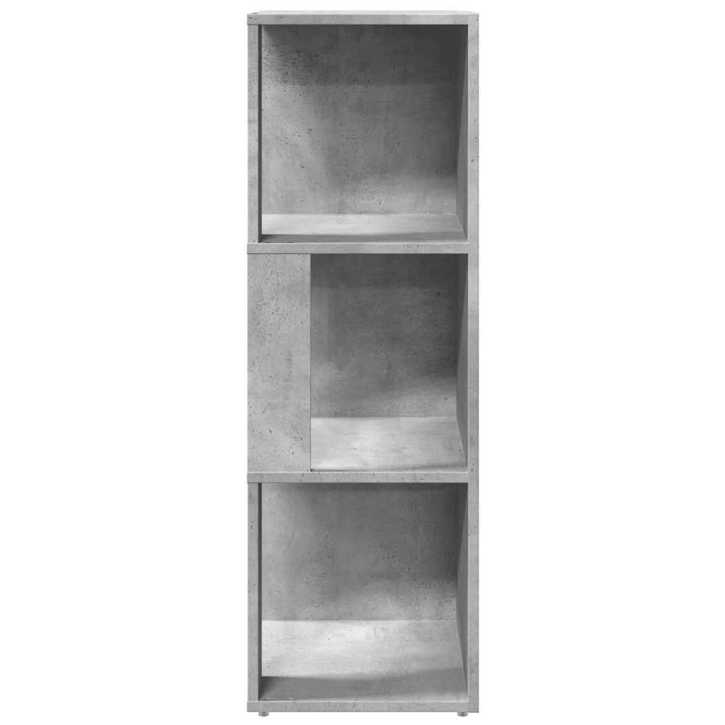 betonszürke szerelt fa sarokszekrény 33 x 33 x 100 cm