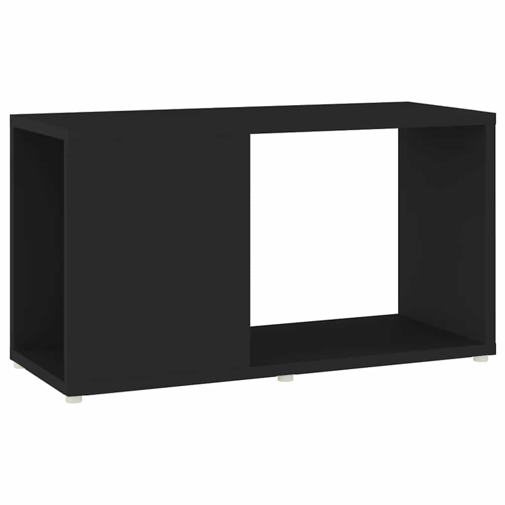 fekete szerelt fa TV-szekrény 60 x 24 x 32 cm