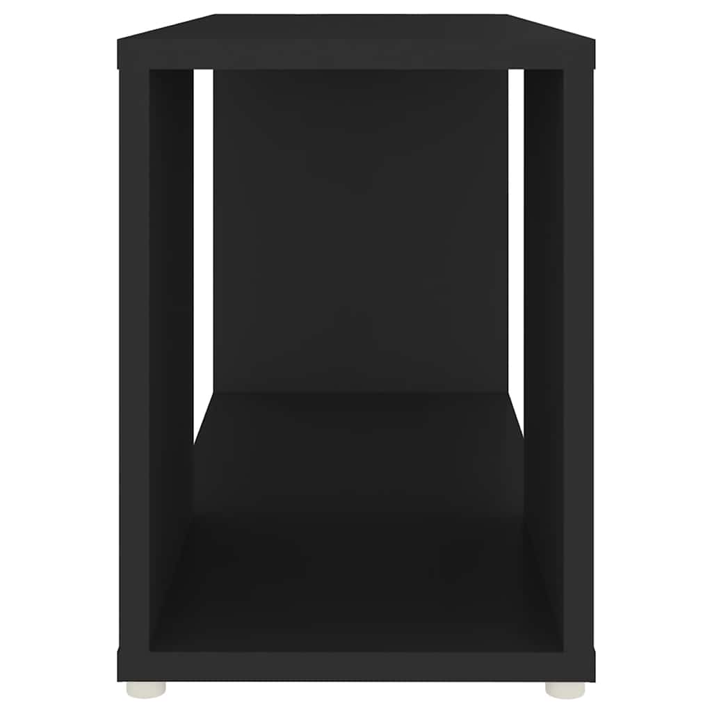 fekete szerelt fa TV-szekrény 60 x 24 x 32 cm
