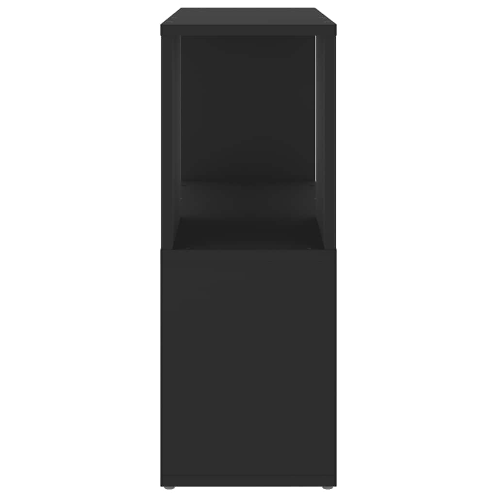 fekete szerelt fa könyvszekrény 60 x 24 x 63 cm