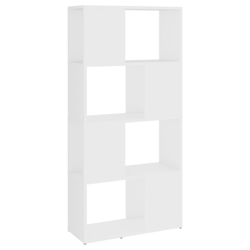 fehér szerelt fa térelválasztó könyvszekrény 60 x 24 x 124,5 cm