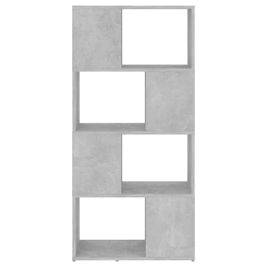 betonszürke térelválasztó könyvszekrény 60 x 24 x 124,5 cm