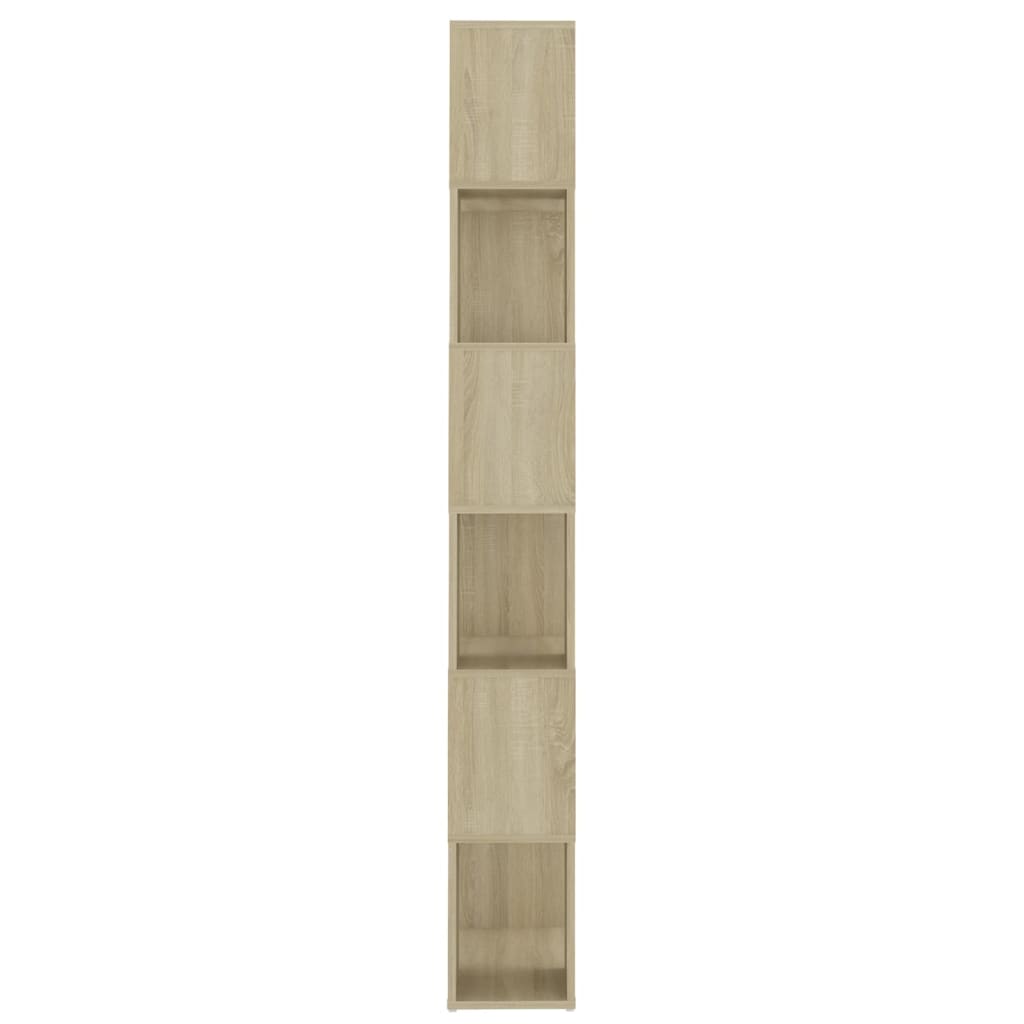 sonoma-tölgyszínű térelválasztó könyvszekrény 60 x 24 x 186 cm