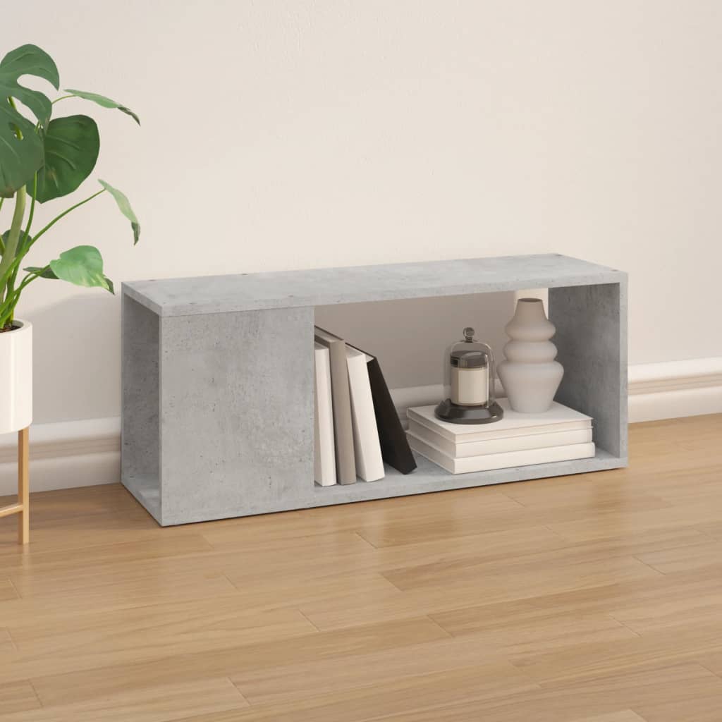 betonszürke szerelt fa TV-szekrény 80 x 24 x 32 cm