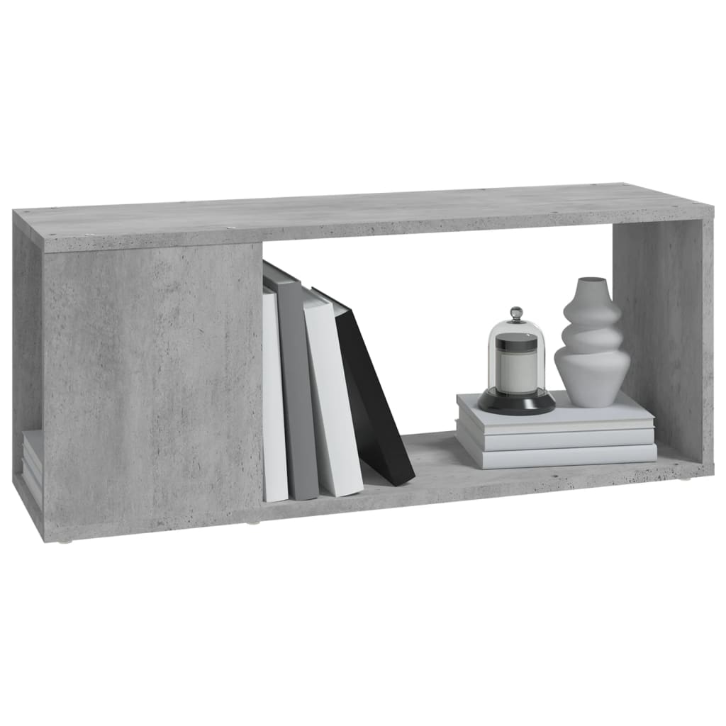 betonszürke szerelt fa TV-szekrény 80 x 24 x 32 cm