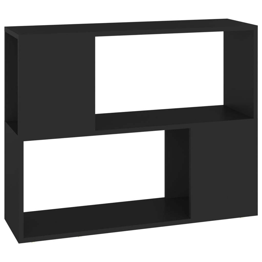 fekete szerelt fa TV-szekrény 80 x 24 x 63 cm