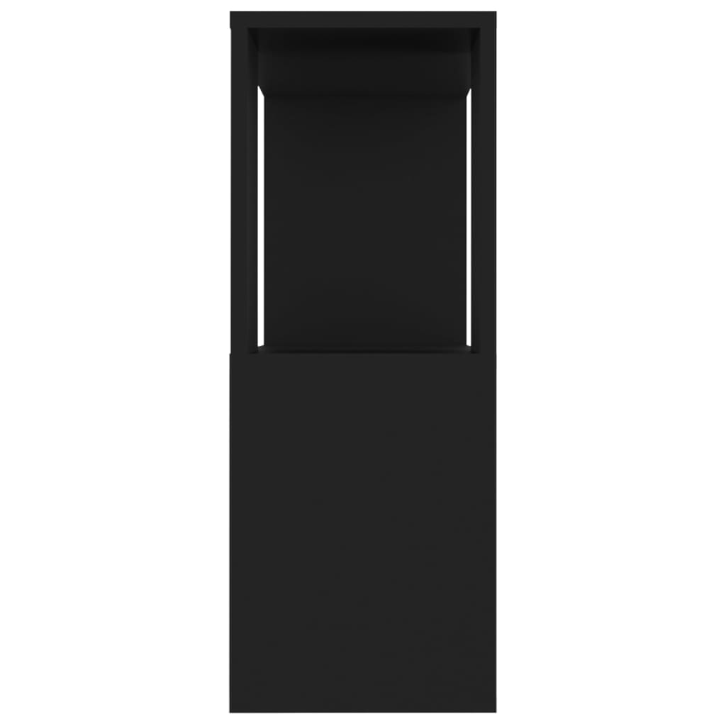 fekete szerelt fa TV-szekrény 80 x 24 x 63 cm