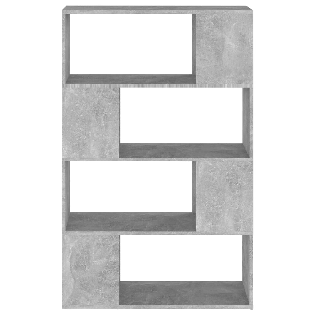 betonszürke térelválasztó könyvszekrény 80 x 24 x 124,5 cm