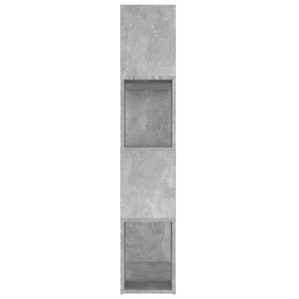 betonszürke térelválasztó könyvszekrény 80 x 24 x 124,5 cm