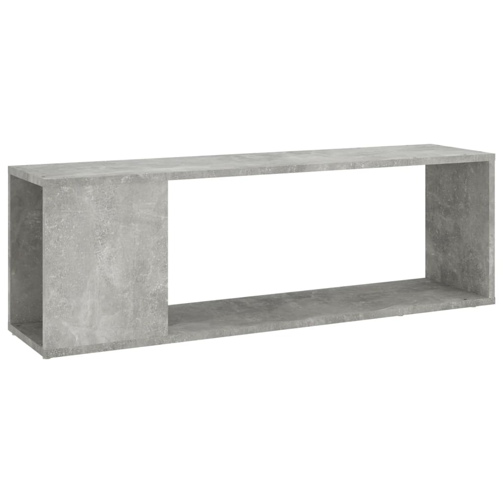 betonszürke szerelt fa TV-szekrény 100 x 24 x 32 cm