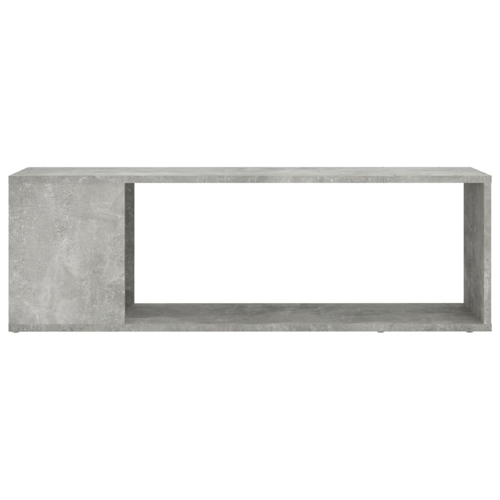 betonszürke szerelt fa TV-szekrény 100 x 24 x 32 cm