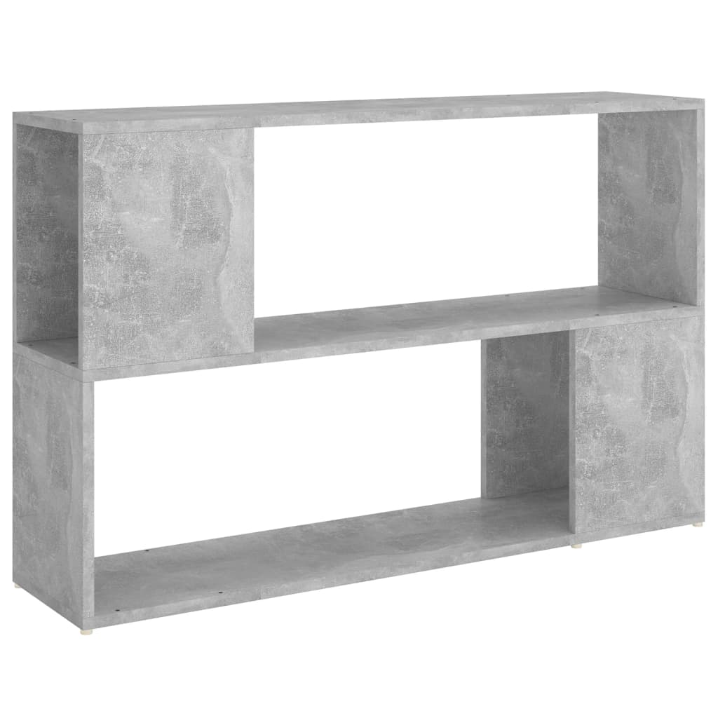 betonszürke szerelt fa könyvszekrény 100 x 24 x 63 cm