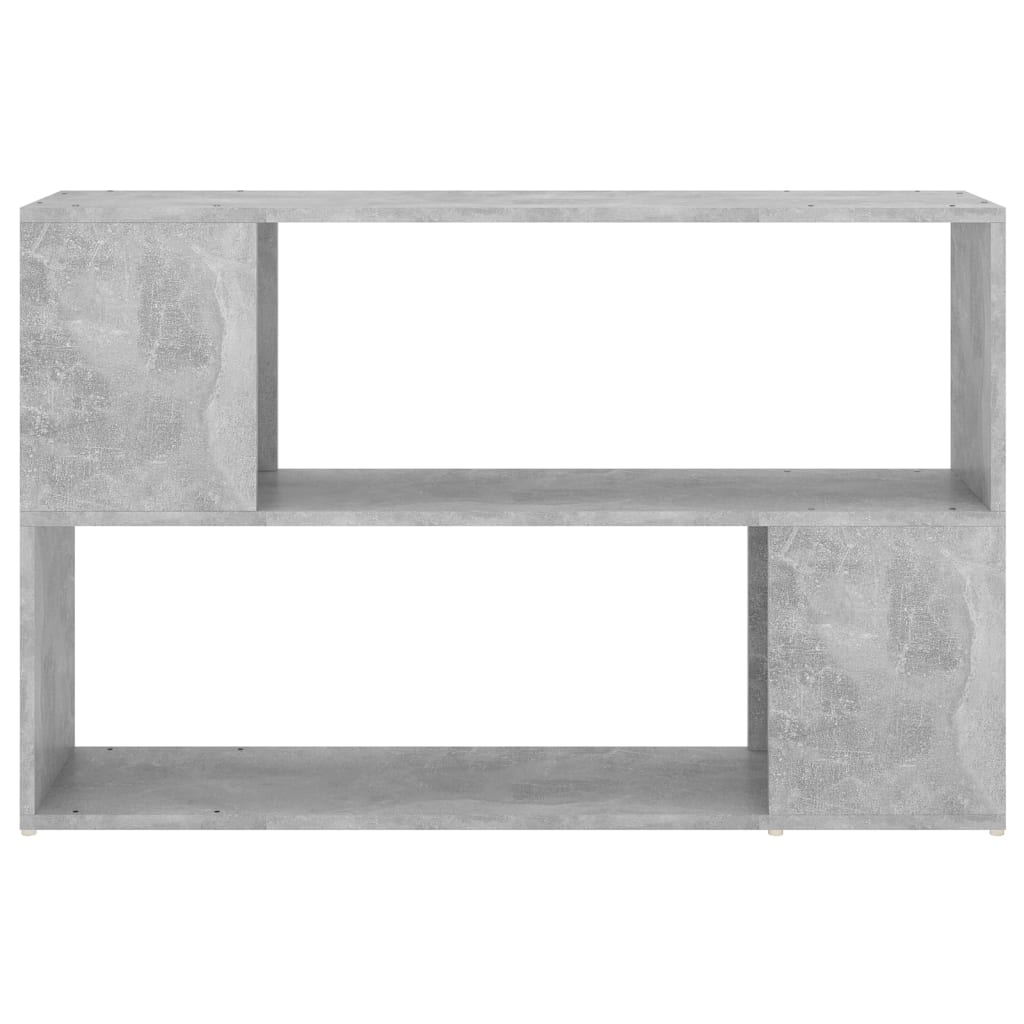 betonszürke szerelt fa könyvszekrény 100 x 24 x 63 cm