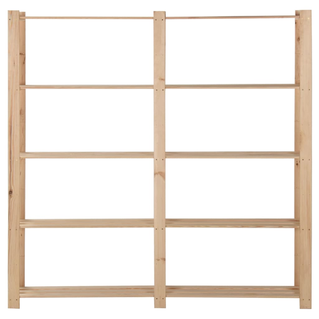 5 szintes tömör fenyőfa tárolóállvány 170 x 28,5 x 170 cm