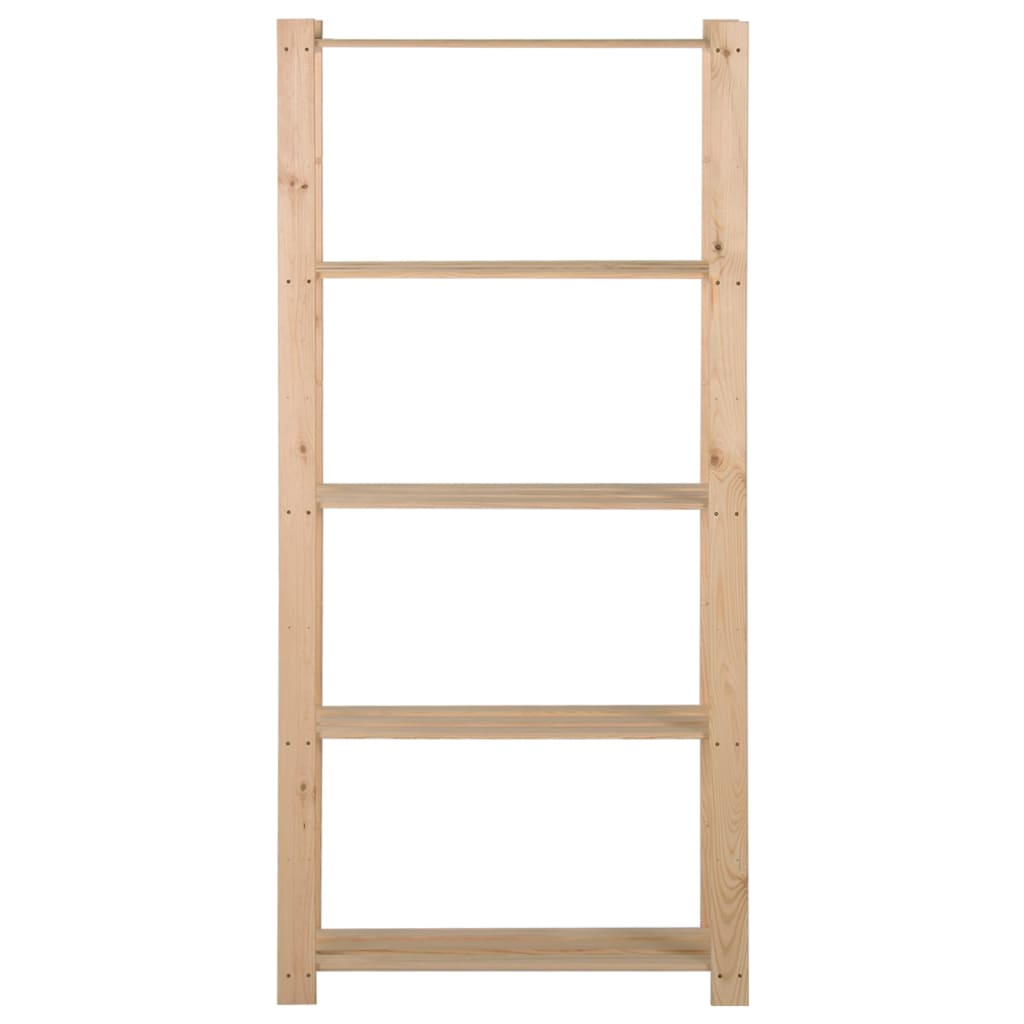 5 szintes tömör fenyőfa tárolóállvány 80 x 28,5 x 170 cm