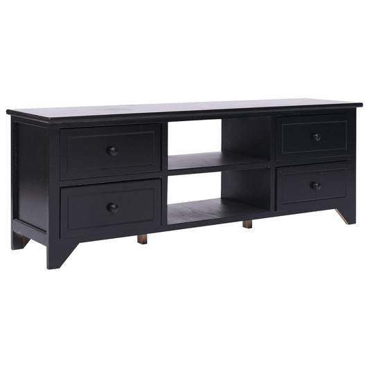 fekete tömör császárfa TV-szekrény 108 x 30 x 40 cm