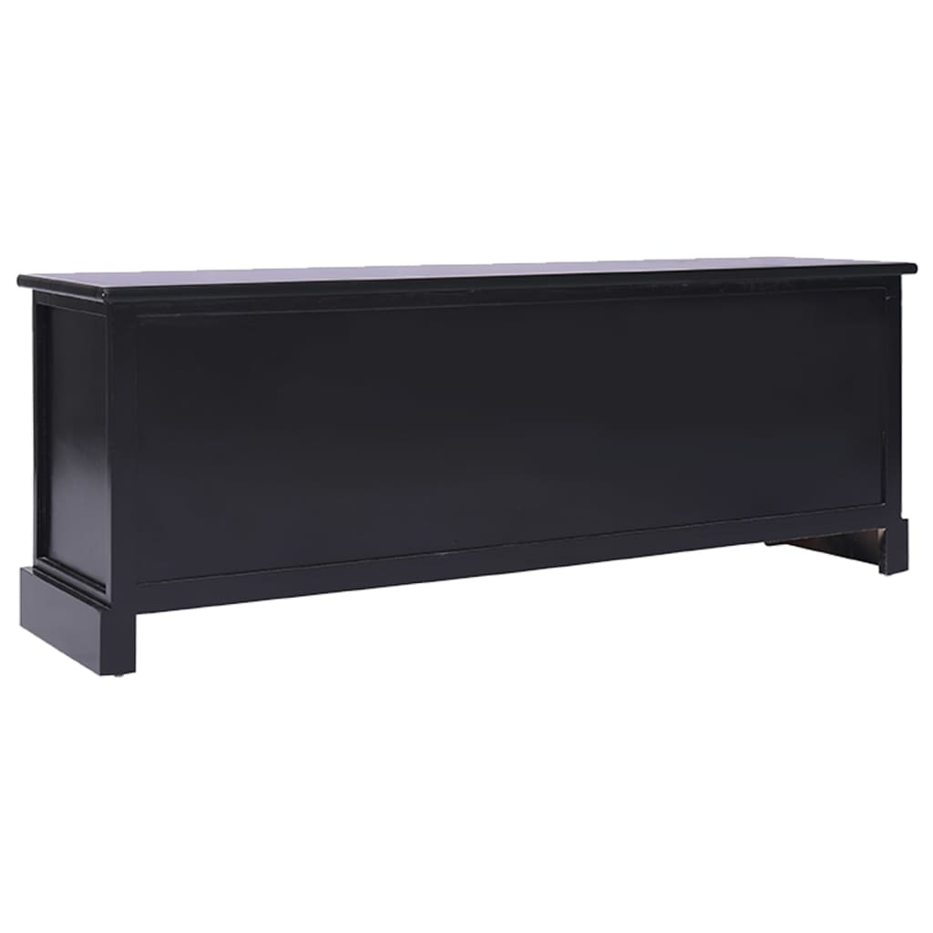 fekete tömör császárfa TV-szekrény 108 x 30 x 40 cm