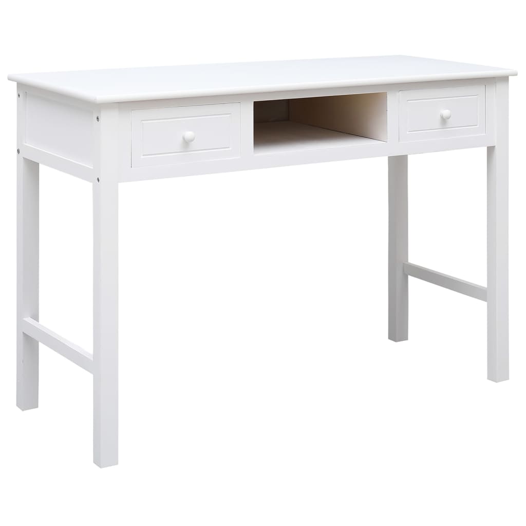 fehér tömör császárfa íróasztal 108 x 45 x 76 cm