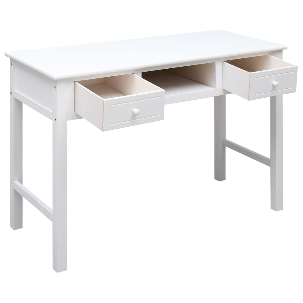 fehér tömör császárfa íróasztal 108 x 45 x 76 cm