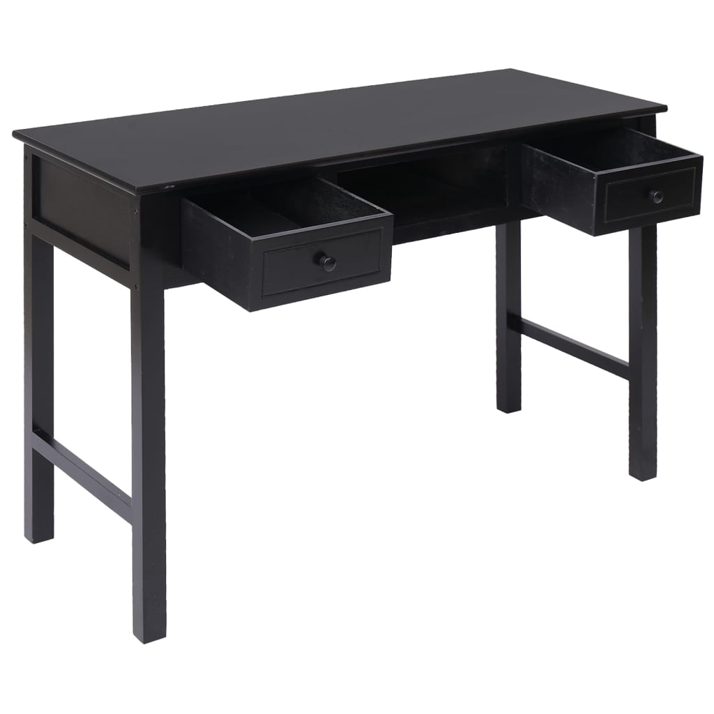 fekete tömör császárfa íróasztal 108 x 45 x 76 cm