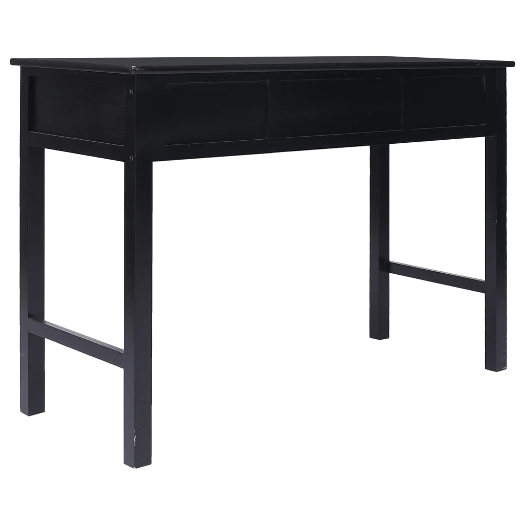 fekete tömör császárfa íróasztal 108 x 45 x 76 cm
