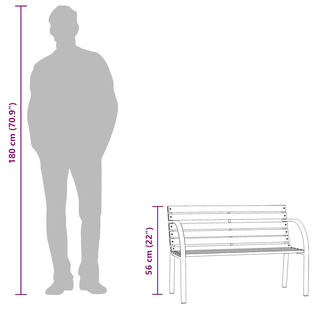szürke kínai fenyőfa kerti pad gyermekeknek 81 cm