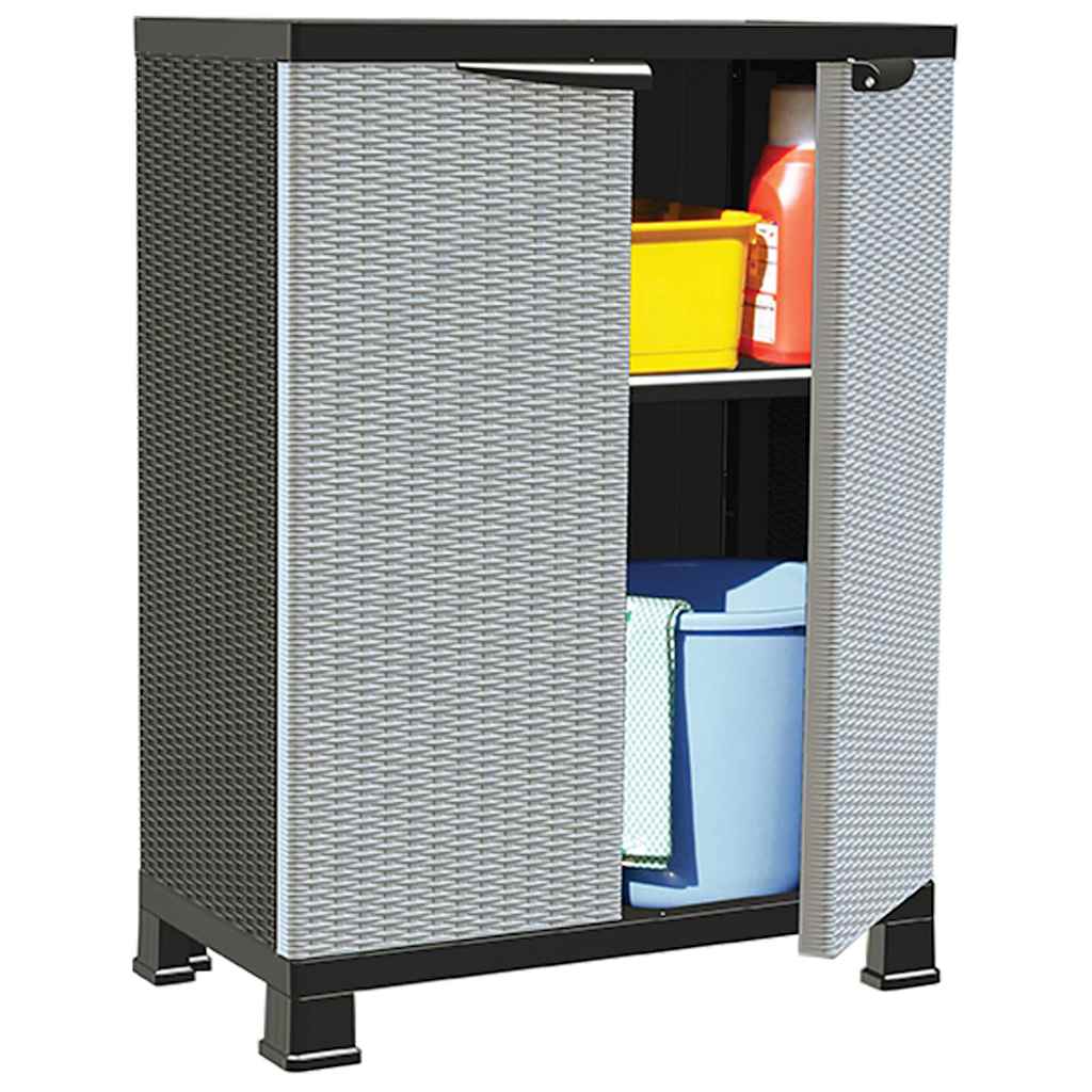 rattanstílusú műanyag szekrény 68 x 39 x 92 cm