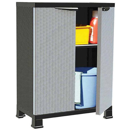 rattanstílusú műanyag szekrény 68 x 39 x 92 cm