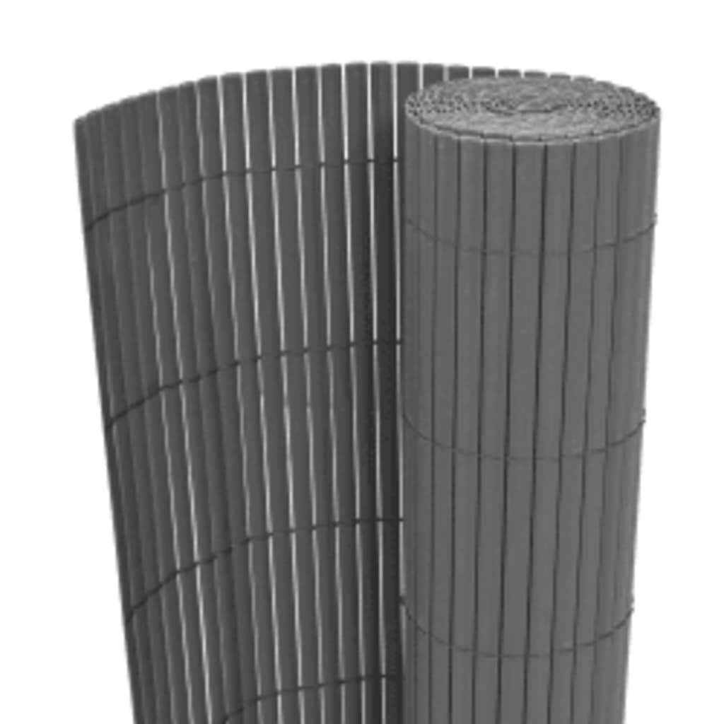 szürke kétoldalas kerti kerítés 110 x 300 cm