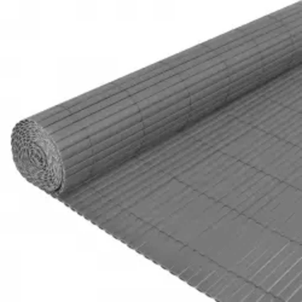 szürke kétoldalas kerti kerítés 110 x 300 cm