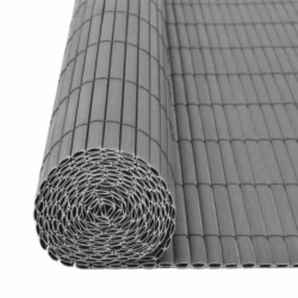 szürke kétoldalas kerti kerítés 110 x 300 cm