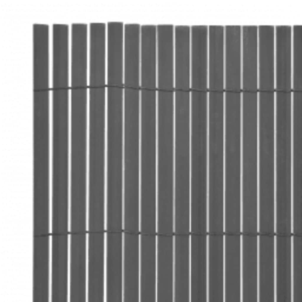 szürke kétoldalas kerti kerítés 110 x 300 cm