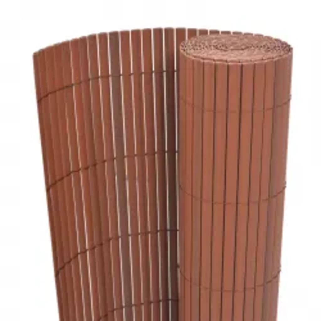 barna kétoldalas kerti kerítés 110 x 400 cm