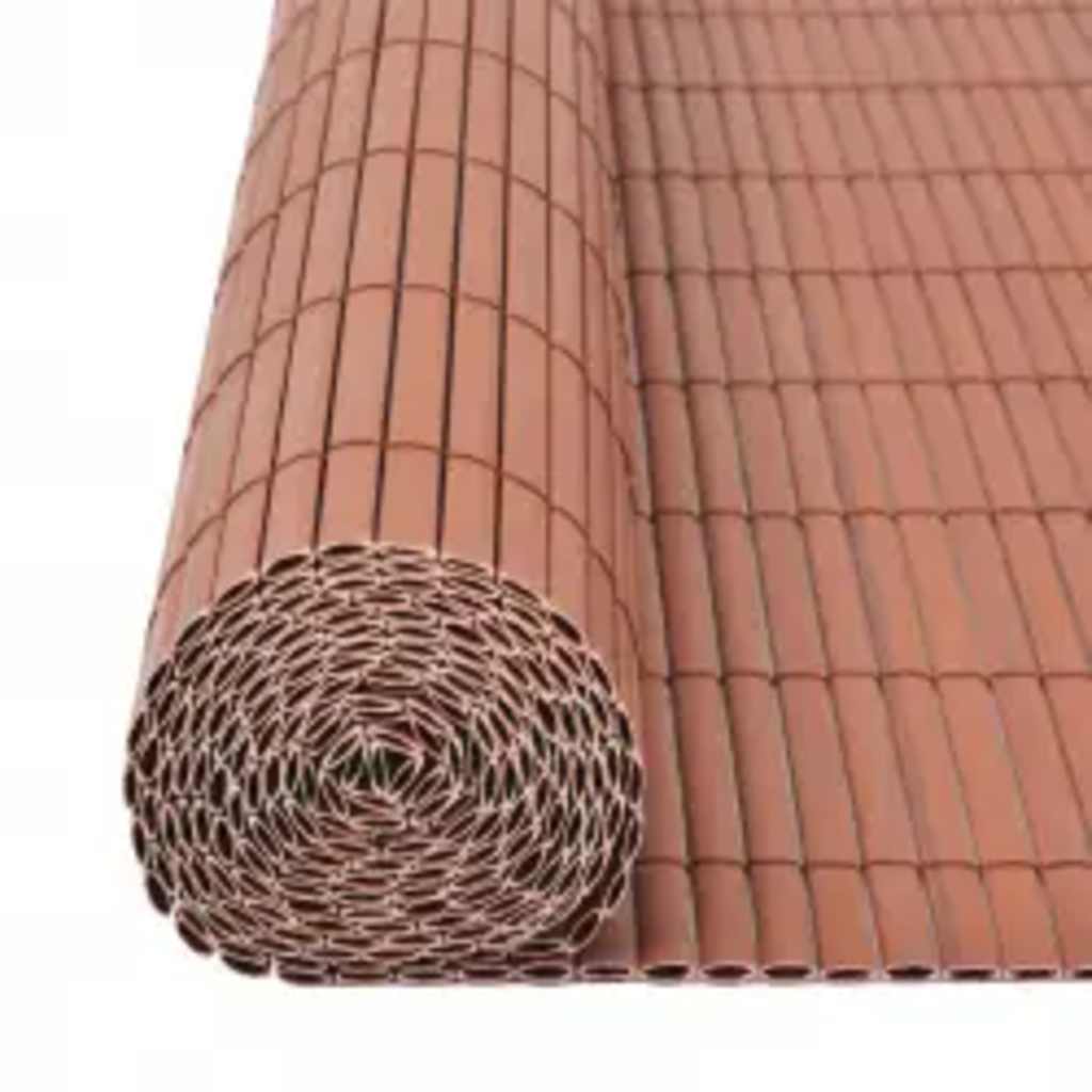 barna kétoldalas kerti kerítés 110 x 400 cm