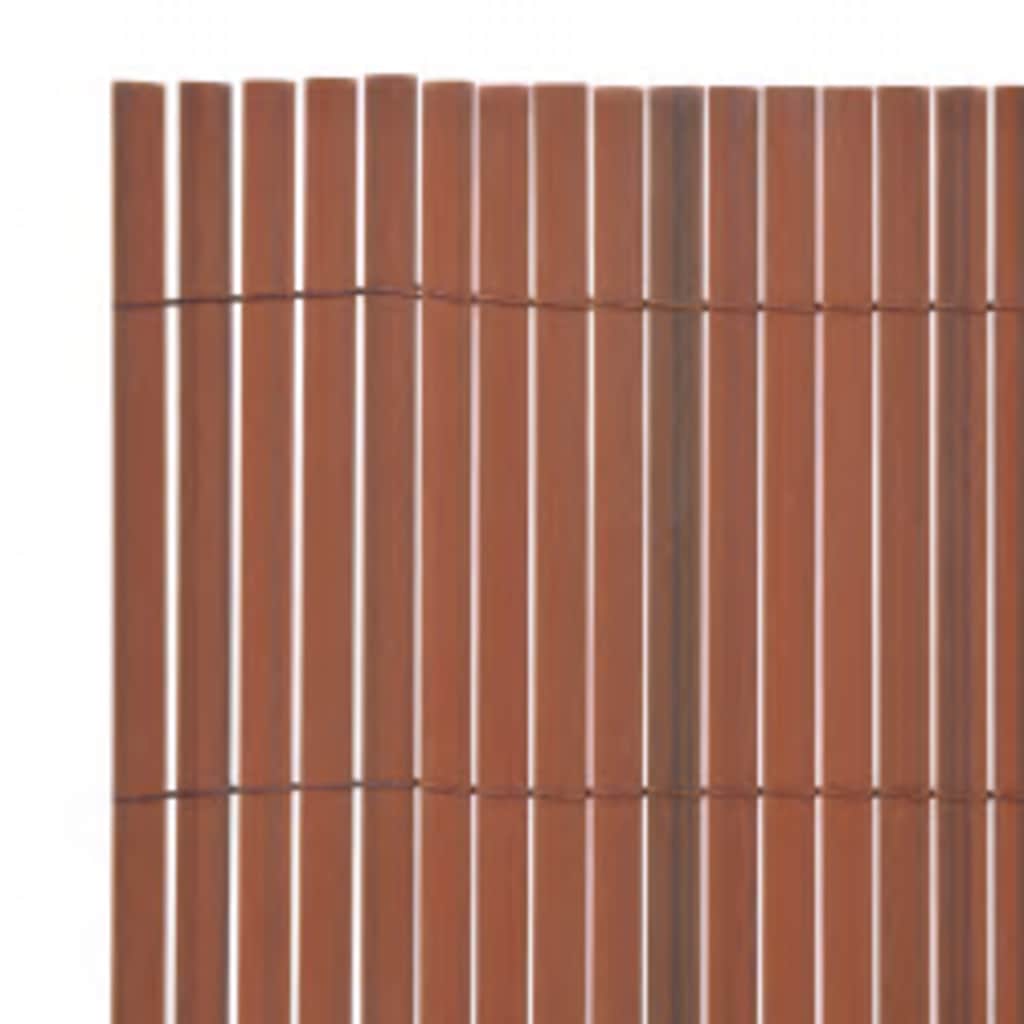 barna kétoldalas kerti kerítés 110 x 400 cm