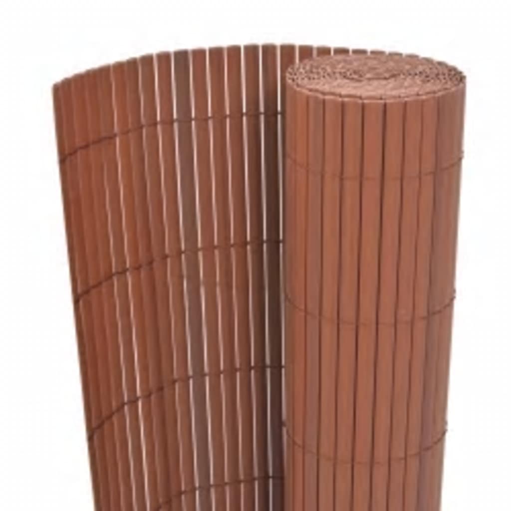 barna kétoldalas kerti kerítés 110 x 500 cm
