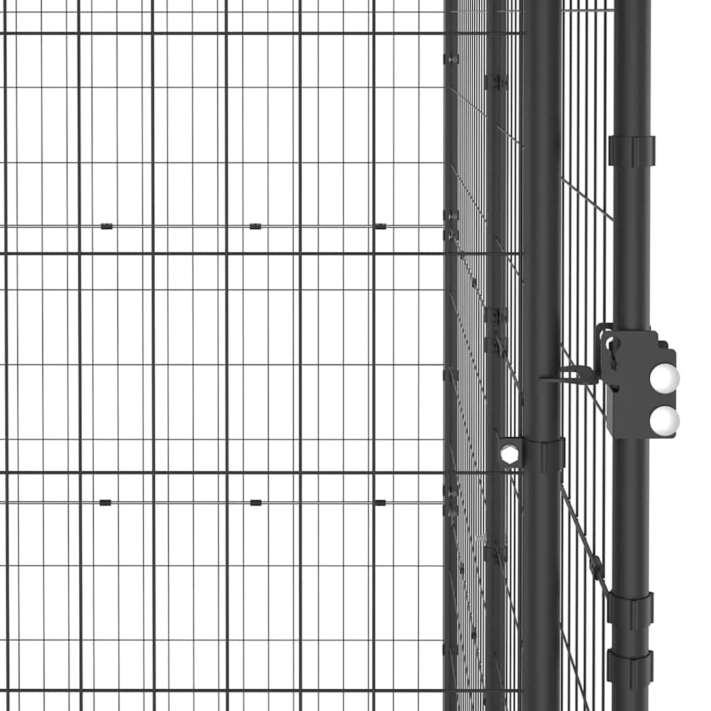 kültéri acél kutyakennel tetővel 4,84 m²