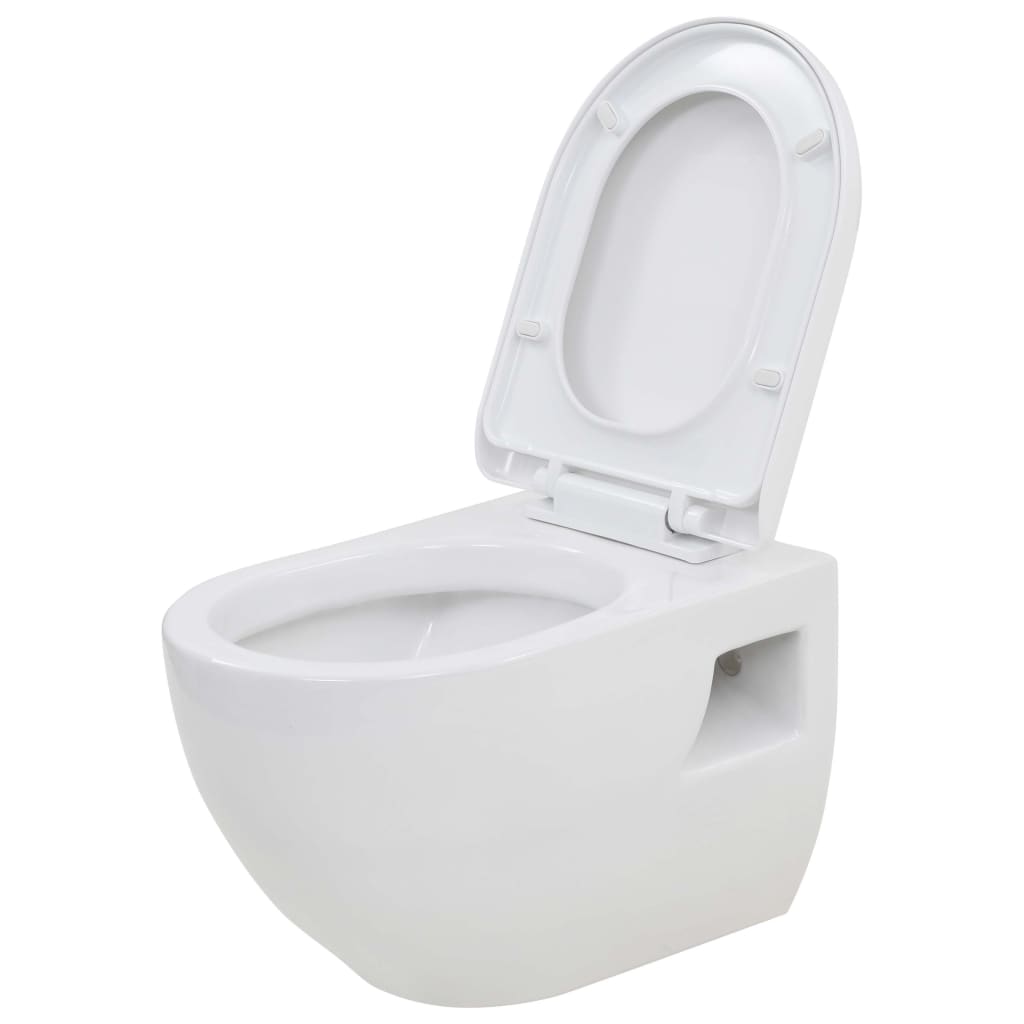 fekete falra szerelhető kerámia WC rejtett magas tartállyal