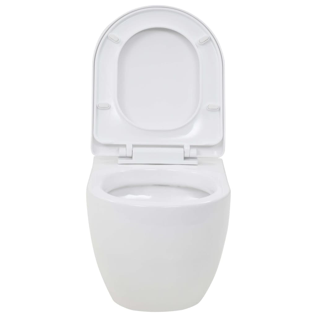 fekete falra szerelhető kerámia WC rejtett magas tartállyal